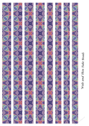 Tube Shaped Paper Bead Template Design #23
