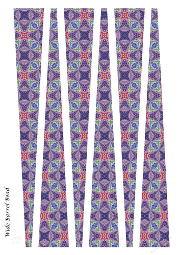 Large Oval Shaped Paper Bead Template Design #23