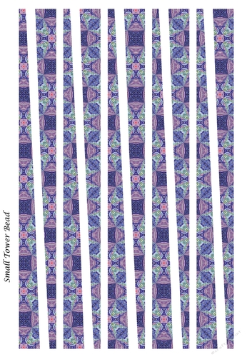 Small Tower Shaped Paper Bead Template Design #24