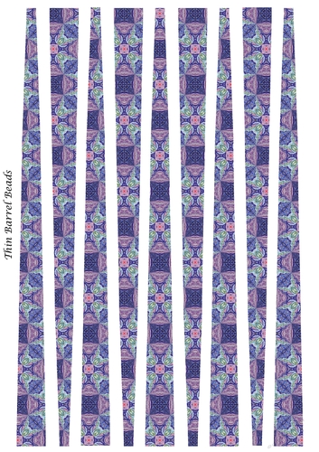 Small Oval Shaped Paper Bead Template Design #24
