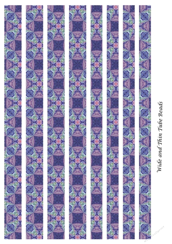 Tube Shaped Paper Bead Template Design #24