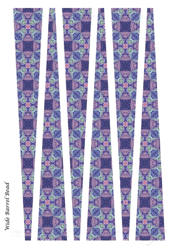 Large Oval Shaped Paper Bead Template Design #24