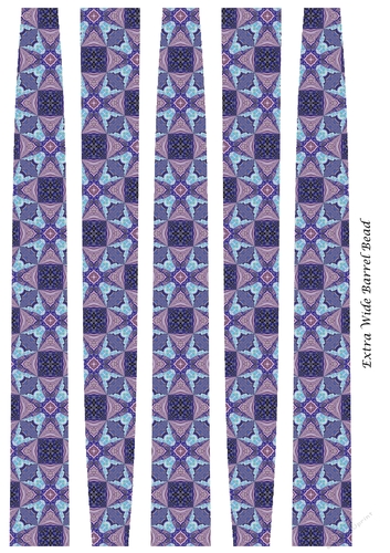 Extra Large Oval Shaped Paper Bead Template Design #25