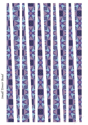 Small Tower Shaped Paper Bead Template Design #25