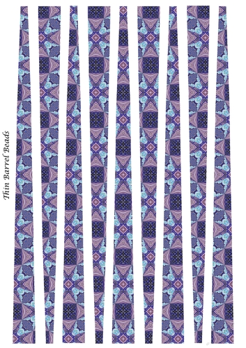 Small Oval Shaped Paper Bead Template Design #25