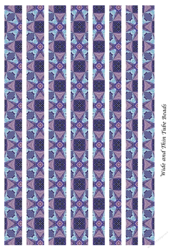 Tube Shaped Paper Bead Template Design #25