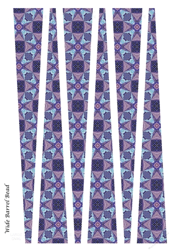 Large Barrel Shaped Paper Bead Template Design #25