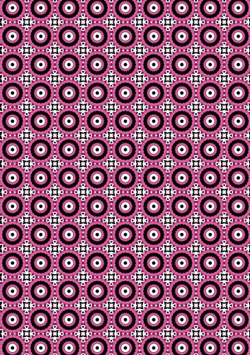 Flow Through 04: Single Sheet of A4 Abstract Pink Geometric Patterned ...