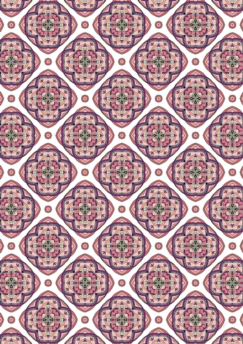 Flow Through 07: Single Sheet of A4 Abstract Pink Geometric Patterned Backing Paper for Scrapbooking, Card Making Etc. 