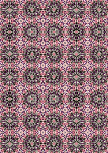 Flow Through 08: Single Sheet of A4 Abstract Pink Geometric Patterned Backing Paper for Scrapbooking, Card Making Etc. 