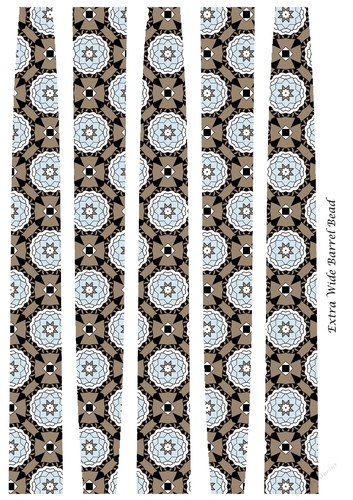 Extra Large Oval Shaped Paper Bead Template Design #26