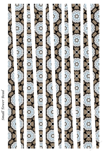 Small Tower Shaped Paper Bead Template Design #26