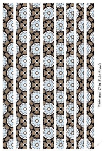 Tube Shaped Paper Bead Template Design #26
