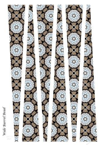 Large Oval Shaped Paper Bead Template Design #26