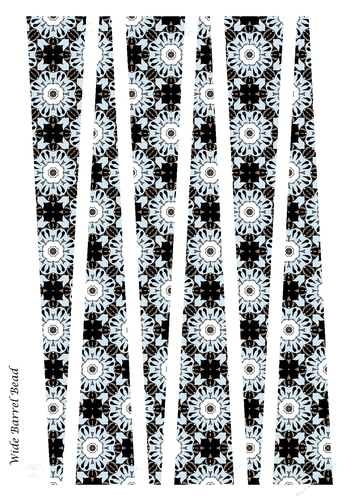 Large Oval Shaped Paper Bead Template Design #27