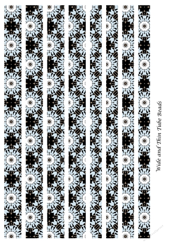 Tube Shaped Paper Bead Template Design #27