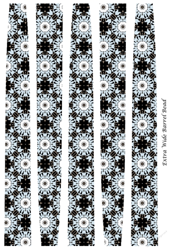 Extra Wide Oval Shaped Paper Bead Template Design #27