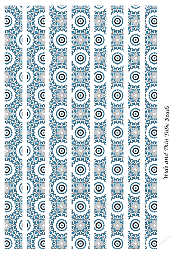 Tube Shaped Paper Bead Template Design #28