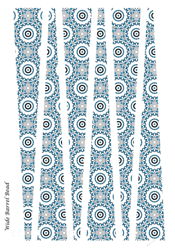 Large Oval Shaped Paper Bead Template Design #28
