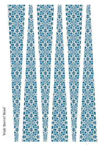 Large Oval Shaped Paper Bead Template Design #29