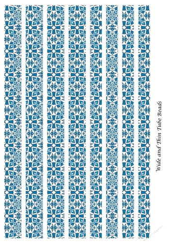 Tube Shaped Paper Bead Template Design #29