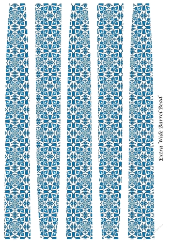 Extra Large Oval Shaped Paper Bead Template Design #29
