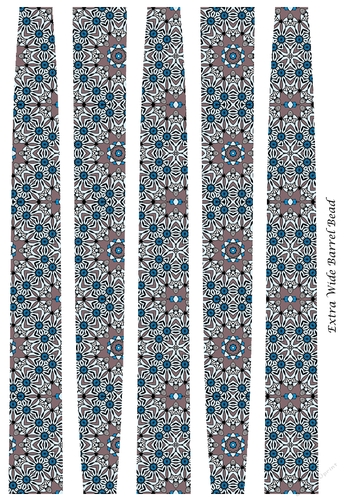 Extra Large Oval Shaped Paper Bead Template Design #30