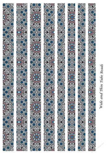 Tube Shaped Paper Bead Template Design #30