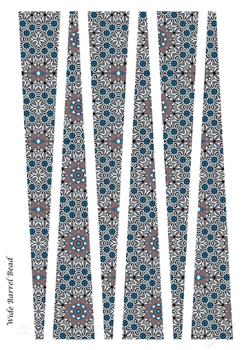 Large Oval Shaped Paper Bead Template Design #30