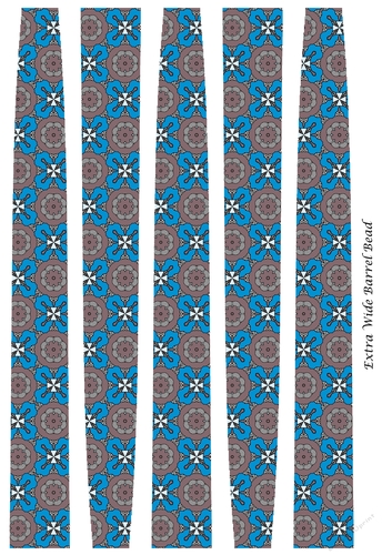Extra Large Oval Shaped Paper Bead Template Design #31