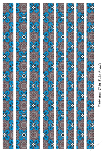 Tube Shaped Paper Bead Template Design #31