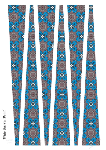 Large Oval Shaped Paper Bead Template Design #31