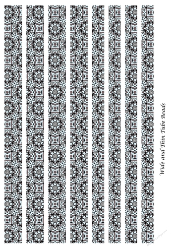 Tube Shaped Paper Bead Template Design #32