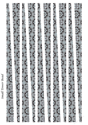 Small Tower Shaped Paper Bead Template Design #32
