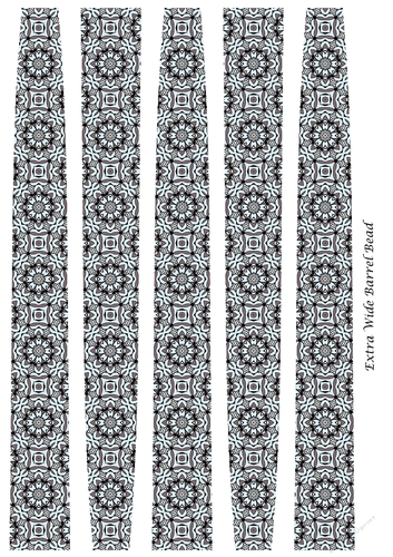 Extra Large Oval Shaped Paper Bead Template Design #32