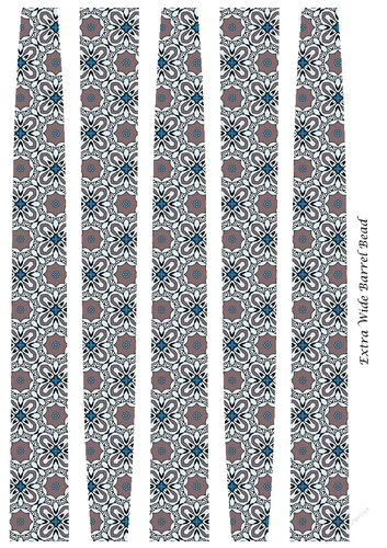 Extra Large Oval Shaped Paper Bead Template Design #33