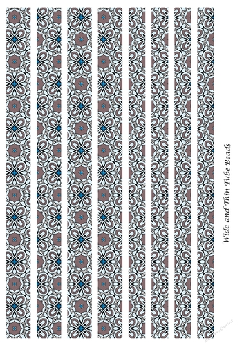 Tube Shaped Paper Bead Template Design #33