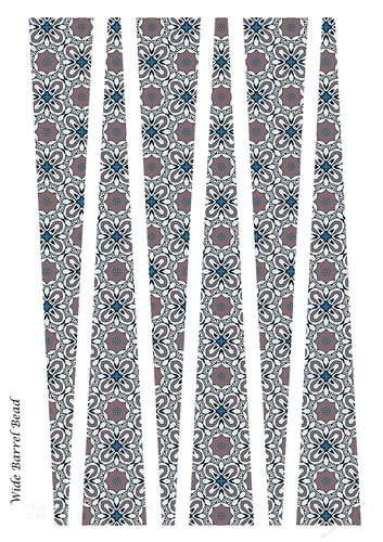 Large Oval Shaped Paper Bead Template Design #33