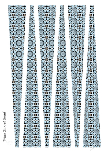 Large Oval Shaped Paper Bead Template Design #34