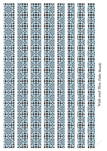 Tube Shaped Paper Bead Template Design #34