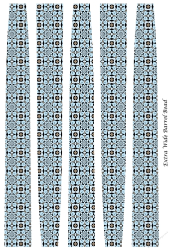 Extra Large Oval Shaped Paper Bead Template Design #34