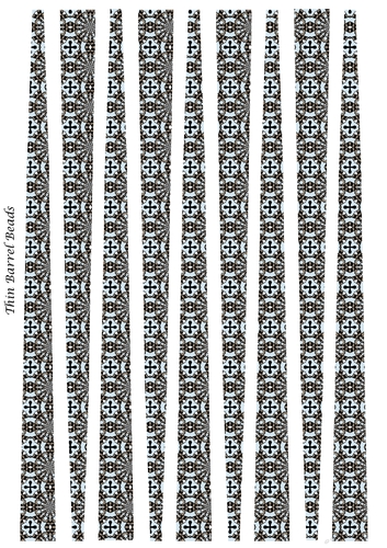 Small Oval Shaped Paper Bead Template Design #35
