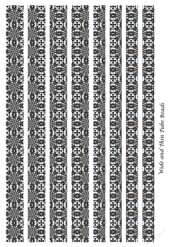 Tube Shaped Paper Bead Template Design #35