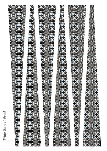 Large Oval Shaped Paper Bead Template Design #35