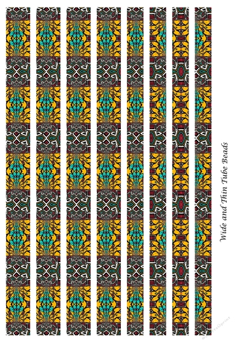 Tube Shaped Paper Bead Template Design #36