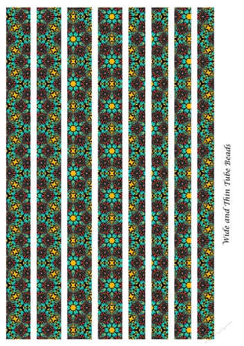 Tube Shaped Paper Bead Template Design #37