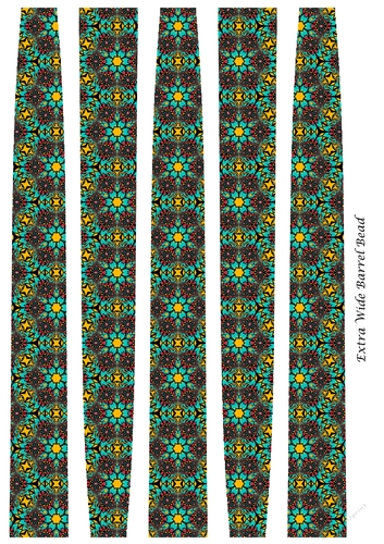 Extra Wide oval Shaped Paper Bead Template Design #37
