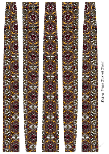 Extra Wide oval Shaped Paper Bead Template Design #38