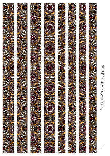 Tube Shaped Paper Bead Template Design #38