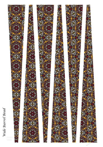 Large Oval Shaped Paper Bead Template Design #38